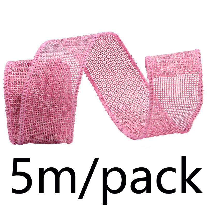 Hemp Ribbon for Large Bows and Wreaths, Imitation Hemp Ribbon, 4cm Width, 5m Length, Perfect for Christmas Tree Decor, Gift Wrapping, Tie Bands
