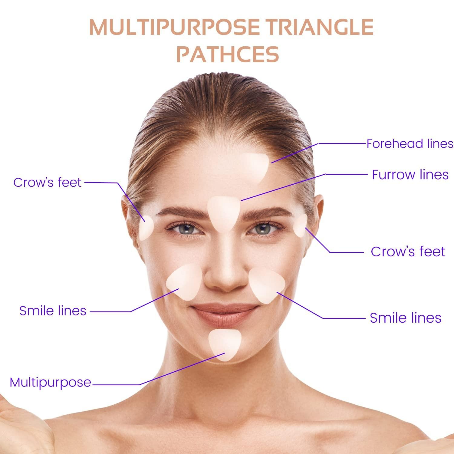 KHAZIX 90/180pcs Multi-Color Triangle Gentle Care Facial Patches,  Single Item, No Alcohol or Aerosol, Made in China