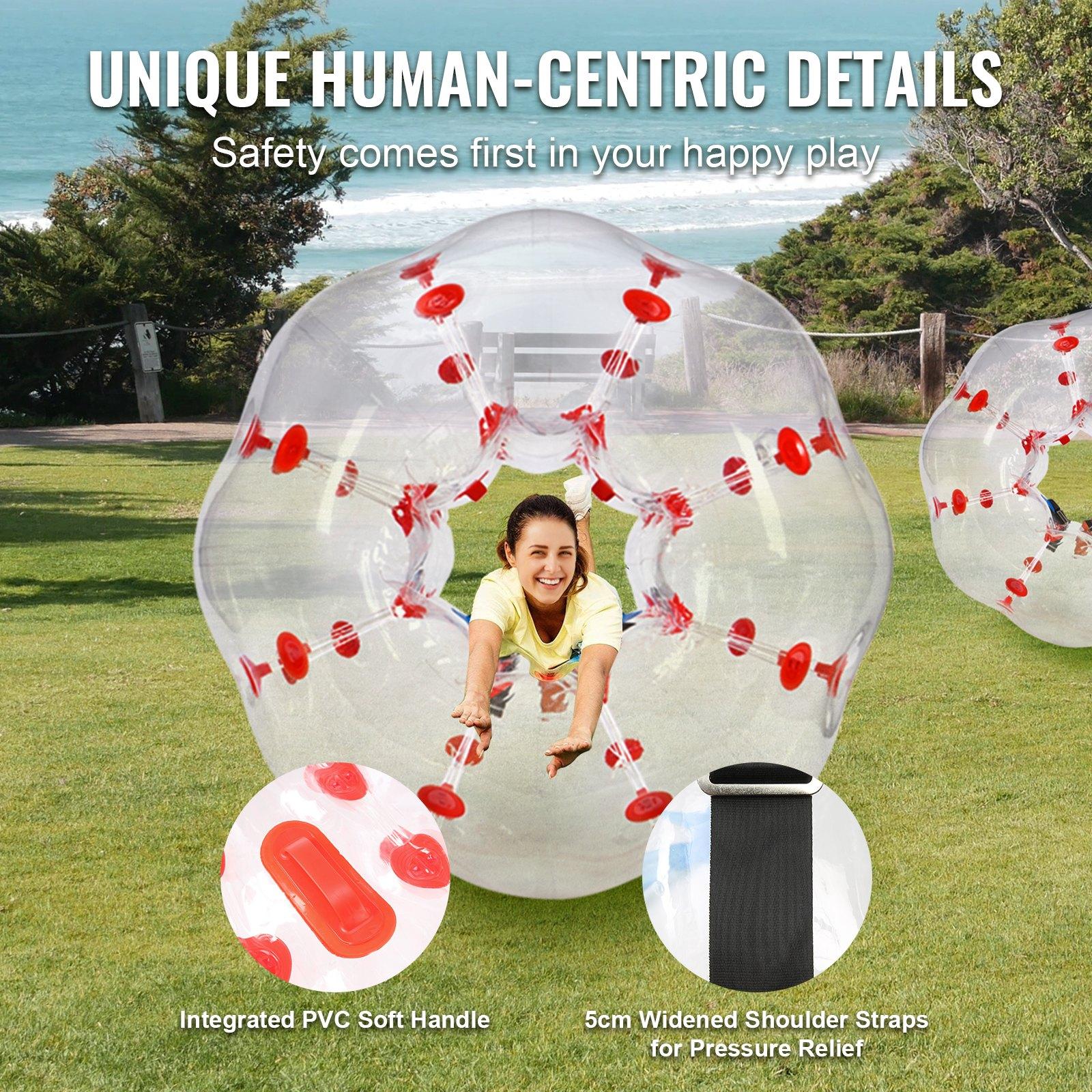 VEVOR Inflatable Bumper Ball 1-Pack, 4FT/1.2M Body Sumo Zorb Balls for Teen & Adult, 0.8mm Thick PVC Human Hamster Bubble Balls for Outdoor Team Gaming Play, Bumper Bopper Toys for Garden, Yard, Park VEVOR Inflatable Bumper Ball 1-Pack, 4FT/1.2M Body Sumo Zorb Balls for Teen & Adult, 0.8mm Thick PVC Human Hamster Bubble Balls for Outdoor Team Gaming Play, Bumper Bopper Toys for Garden, Yard, Park