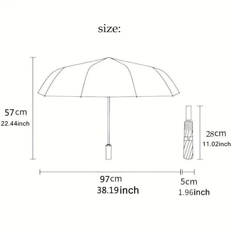 Festival Christmas Tree Printed New Universal Umbrella, Automatic Folding Umbrella, Portable Foldable Design Travel Umbrella, Outdoor Umbrella, Black Friday, Christmas, Birthday Gift C362
