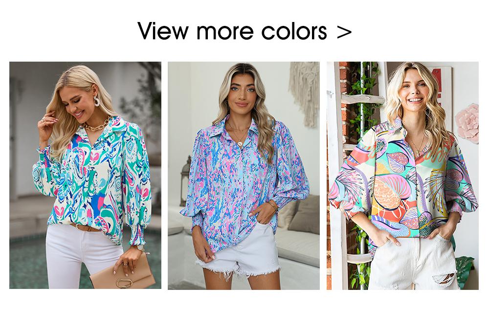EVALESS Women's Casual Paisley Graphic Floral Print Springtok Shirts Tops V Neck Lantern Long Sleeve Loose Fitted Blouses 2026 Womenswear Trendy Outfits EVALESS Women's Casual Paisley Graphic Floral Print Springtok Shirts Tops V Neck Lantern Long Sleeve Loose Fitted Blouses 2026 Womenswear Trendy Outfits