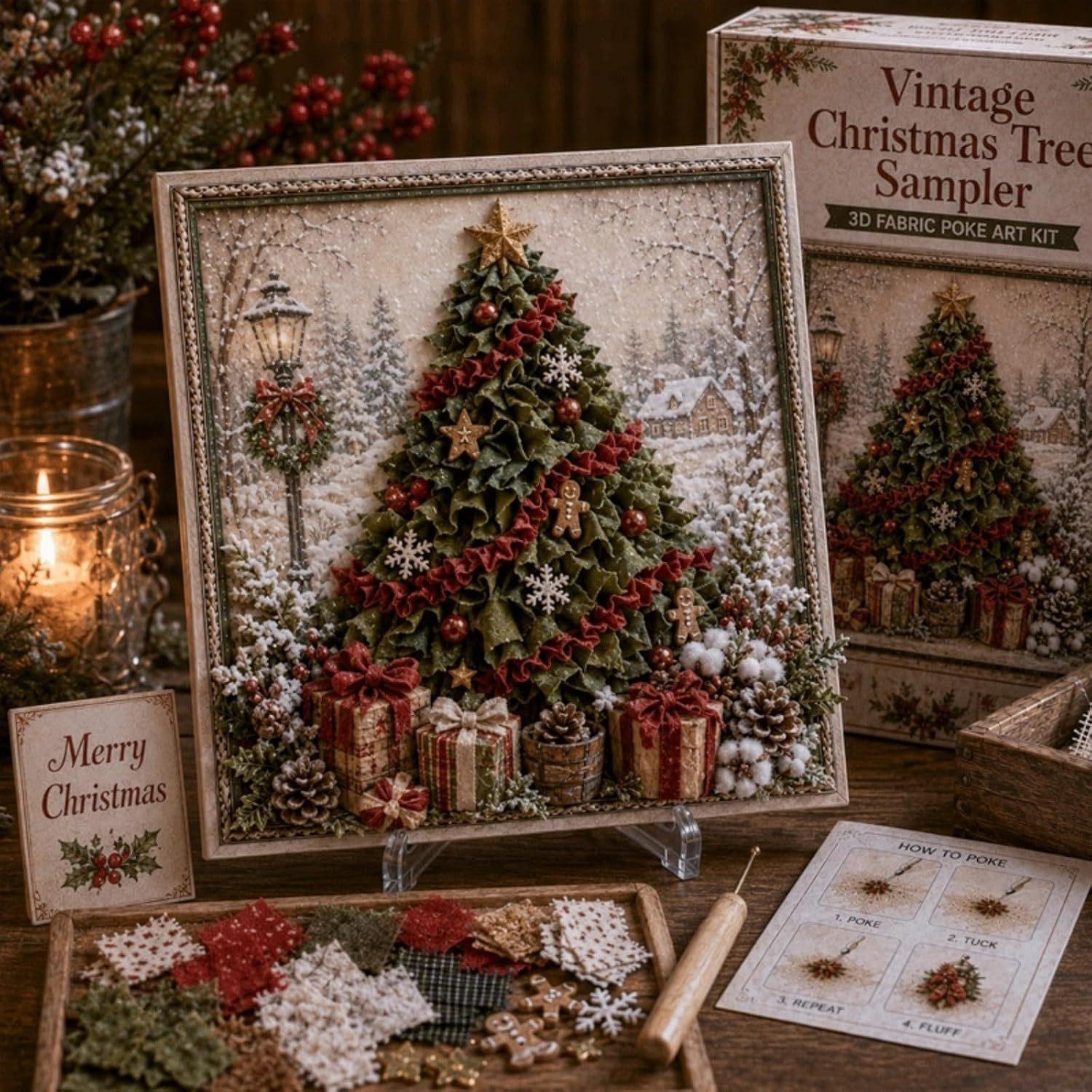 Christmas Tree 3D fabric poke art design