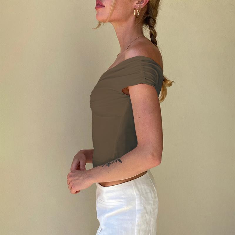 Cakulo Women's Yellow Off The Shoulder Top Sleeveless Backless V Neck Slim Fit Crop Top Y2K Summer Clothing Shape Ruched Slim Fit T-Shirt Blouses Cakulo Women's Yellow Off The Shoulder Top Sleeveless Backless V Neck Slim Fit Crop Top Y2K Summer Clothing Shape Ruched Slim Fit T-Shirt Blouses