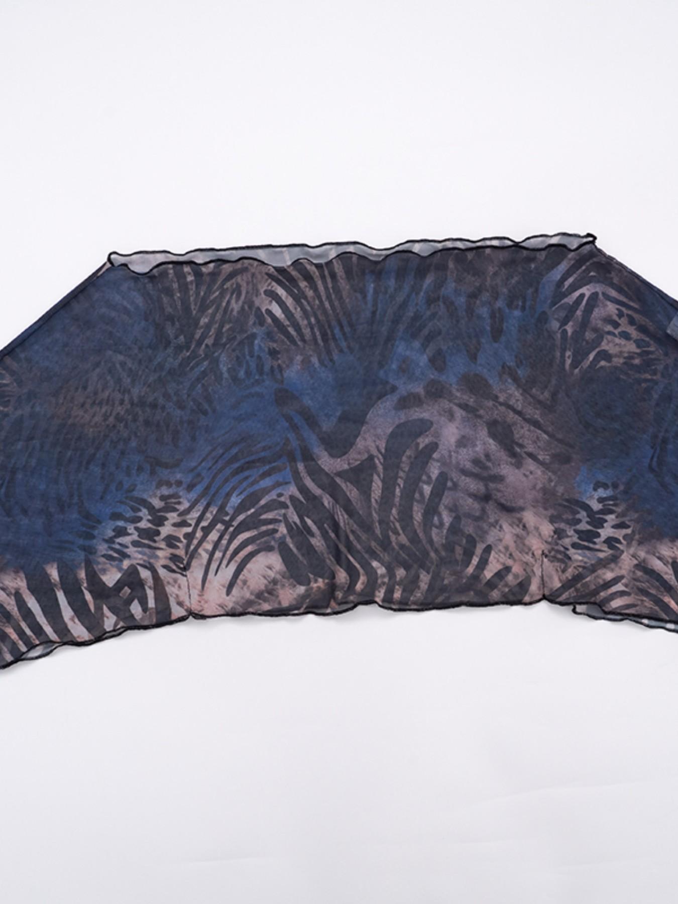 Women's Tiger Print One Shoulder Top & Skirt Set, Fashion Casual, Perfect for Daily Wear, Stylish Two-Piece Ensemble