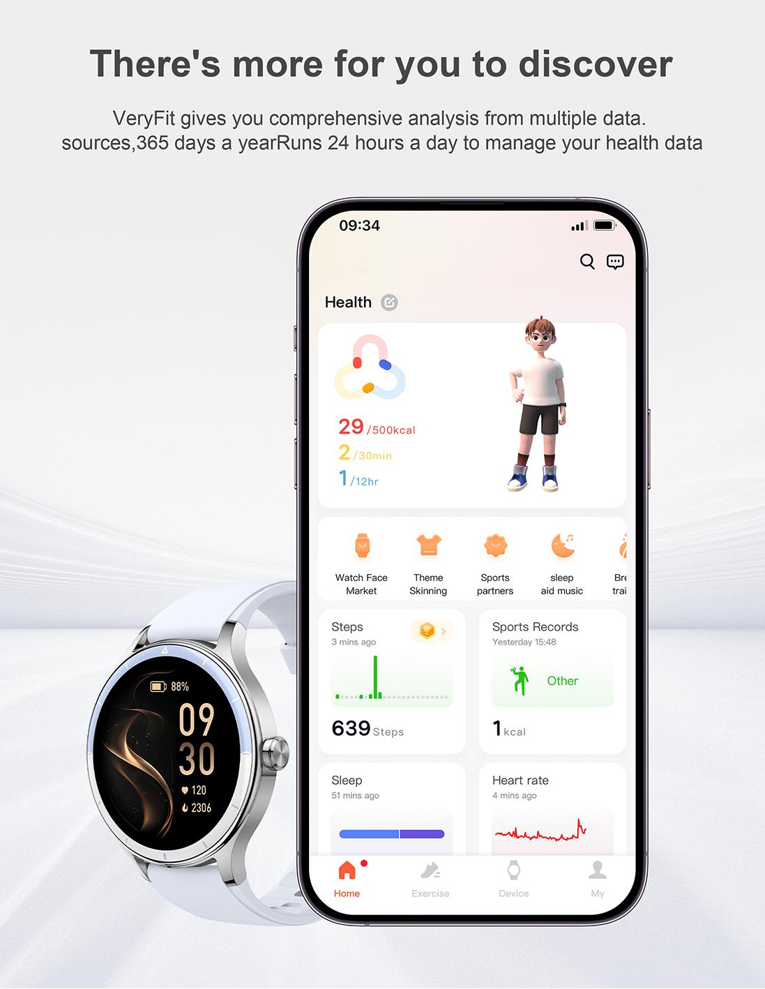 DR06 Stylish Round Smart Watch for Women Slim Versatile Heart Rate Sleep Monitor for Office Commuting Casual Wear