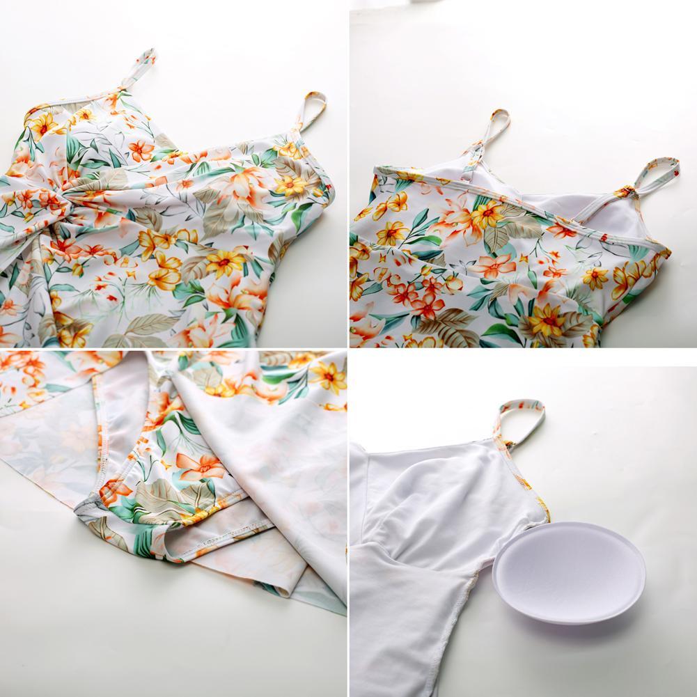 GRACE KARIN Women's One Piece Swim Dress V Neck Tummy Control Swimsuit Vacation Beachwear Bathing Suit