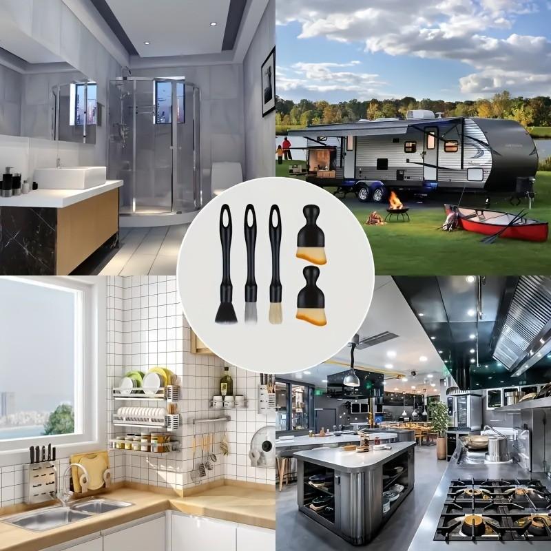 5-Piece Precision Cleaning Brush Set, Air Vents Cleaner, Crevice Dusting Brush, Interior Cleaning Tools, Essential Car Care Kit