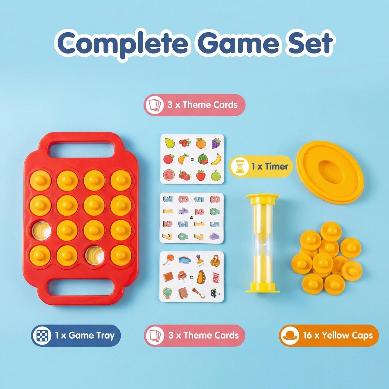 Table Flip Chess Memory Training Game, Interactive Two-Person Board Game, Pair Card Educational Toy, Suitable for 2-4 People