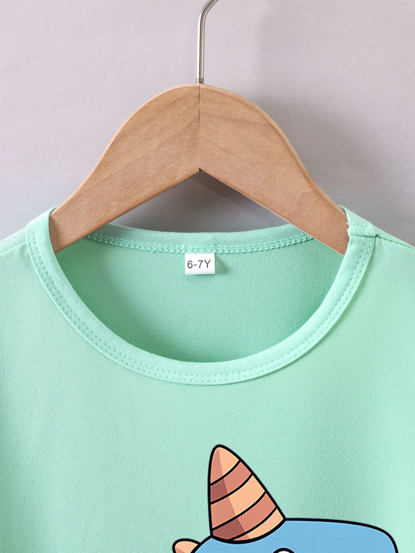 Boys' Summer Breathable & Comfortable "Dinosaur" Cartoon Print (3-12Y) Casual Sports T-Shirt