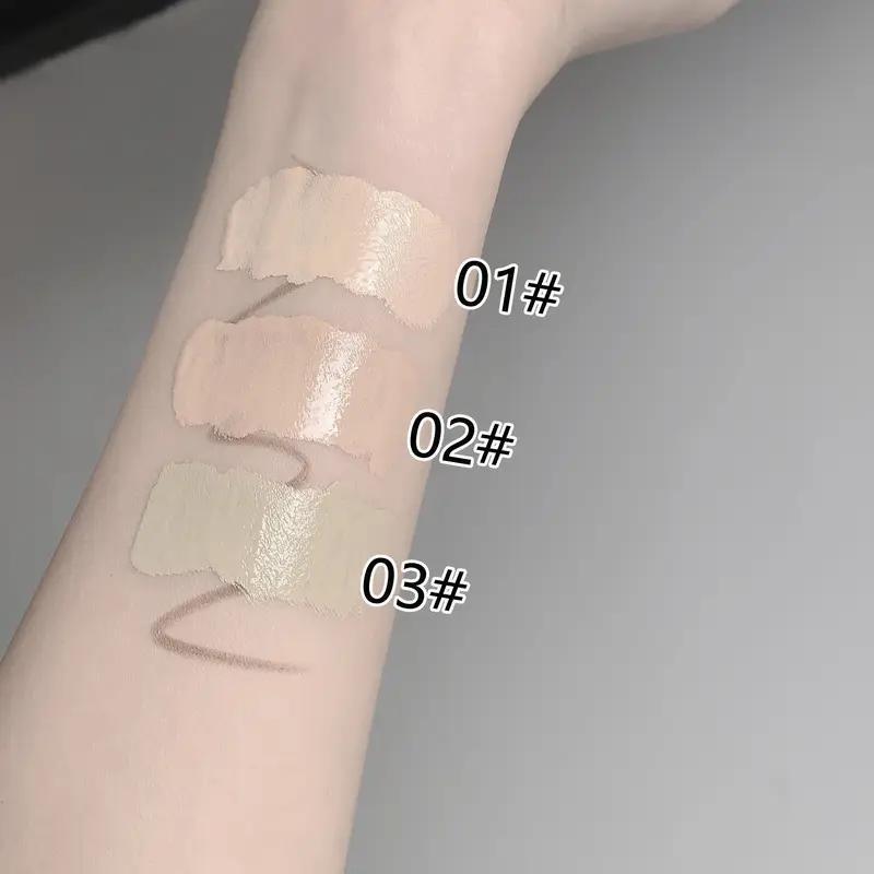 Full-Coverage Liquid Concealer - Silky and flawless, waterproof and sweat-resistant, lightweight and smooth, comes with a soft brush, suitable for dark circles and spots, long-lasting formula, light beige series, precise application, daily makeup essentia