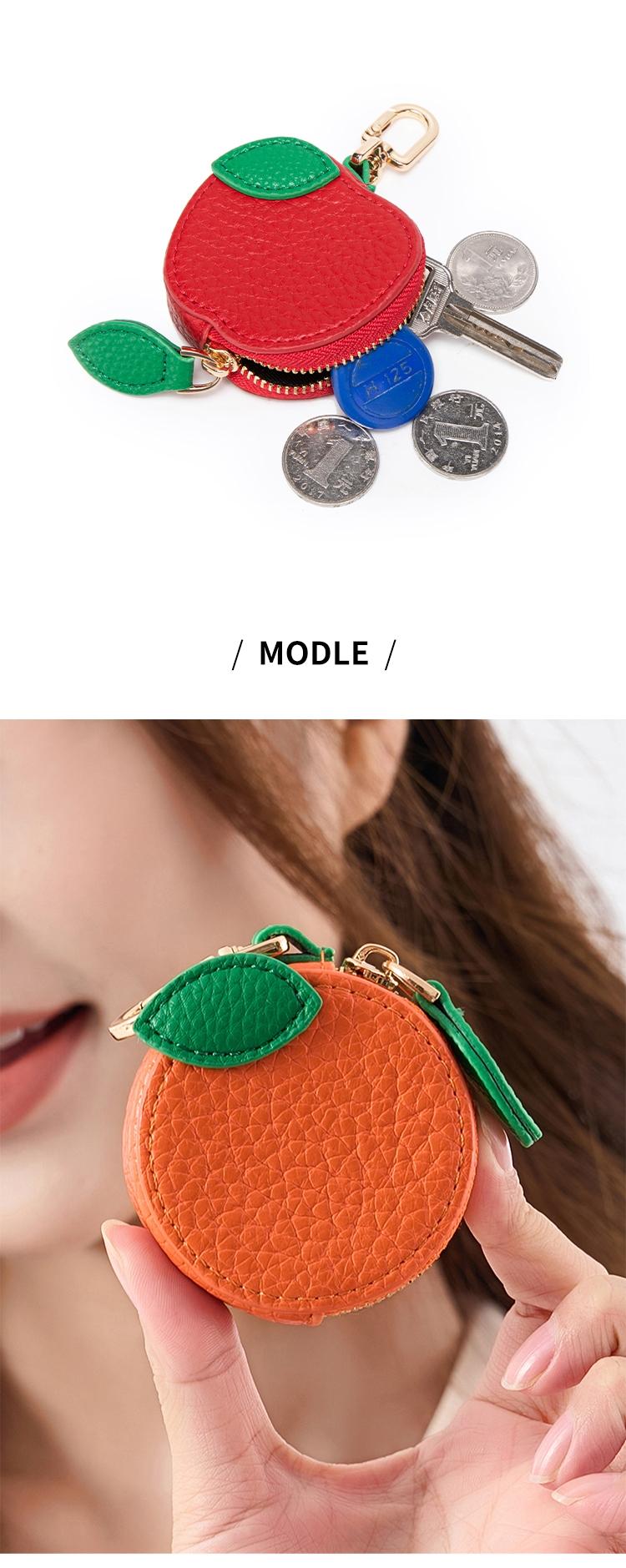 Fruit shaped pendant coin purse, fruit shaped keypendant, fruit pattern, cute keychain mini pocket wallet, Cute Soft Keychains, perfect gift for women，Christmas Gift, Valentine's Day Gift, Ideal Gift