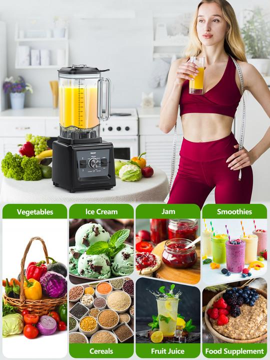 PRASKY Blenders for Kitchen, 3L/102Oz Large Capacity Professional Blender & Grinder Combo - 2-in-1 Powerful Dual-Container Kitchen & Household Appliance, BPA-Free for Smoothies, Ice Crush, Frozen Drinks Home Multifunction Juicer