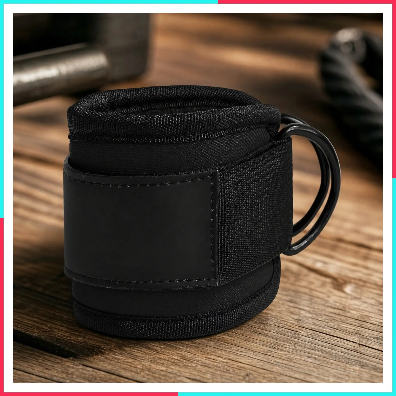 Adjustable Ankle Straps with Neoprene Padding for Cable Machine Kickbacks, Glute Workouts, and Lower Body Exercises