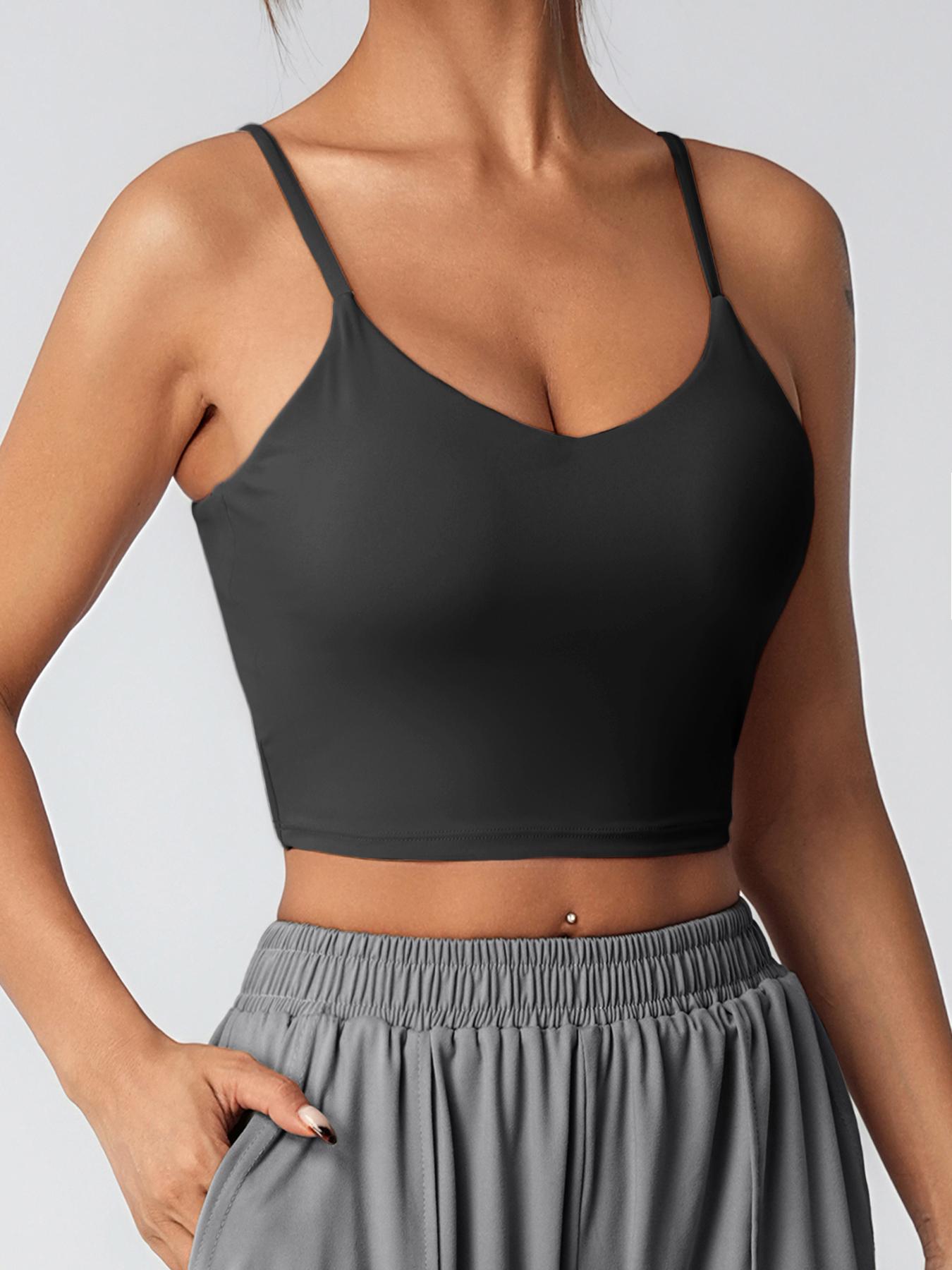 Women's Sports Vest Back Cross Sharkskin Texture Elastic Thin Strap Tight Fit Gym Training Outdoor Casual Golf Tennis Base Layer Yoga Sports Vest