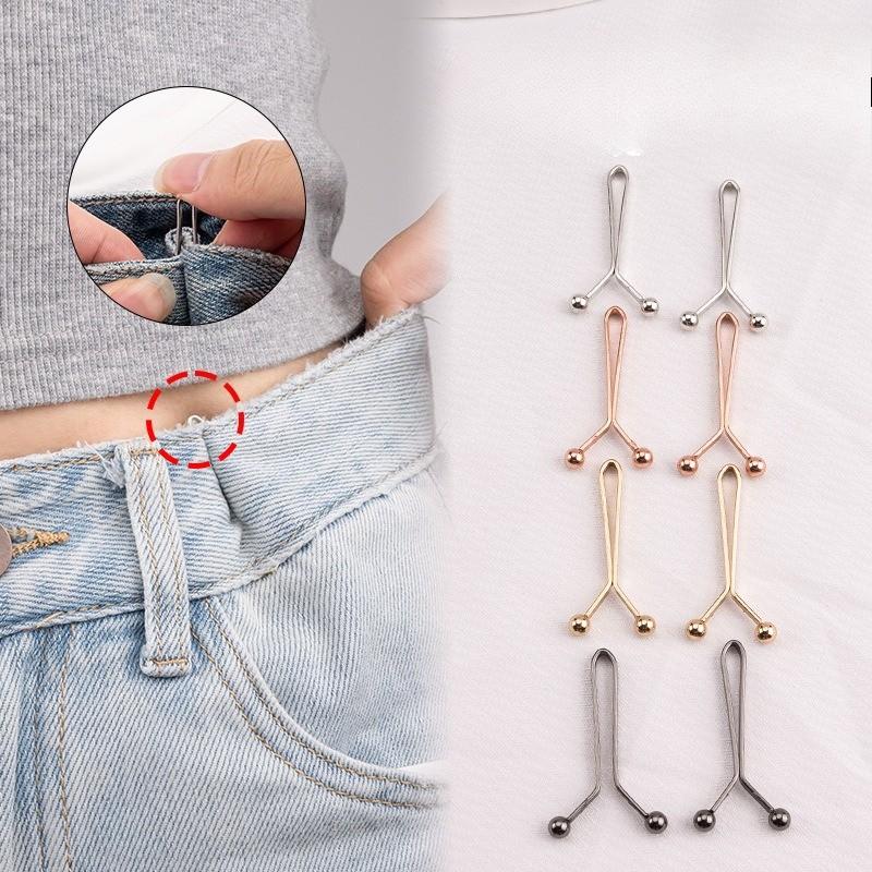 4pcs U-Type Clothing Adjustment Clips, Easy-To-Use Waist Tightener, Perfect for Jeans, Casual Pants, Dresses, Compact and Portable