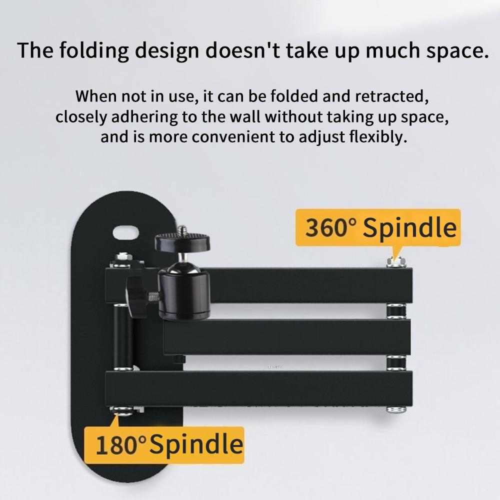 Adjustable Projector Stand, Wall Mounted Folding Ptz Bracket, Suitable for TV Vcr Home Theater, Durable Iron Structure, Foldable