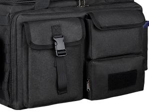 Patrol Bag Law Enforcement Police Gear Bag, Car Front Seat Organizer Tactical Officer Duty Bags, Police Car Accessories for Passenger Seat, Multiple Compartment Molle Webbing Removable Shoulder Strap