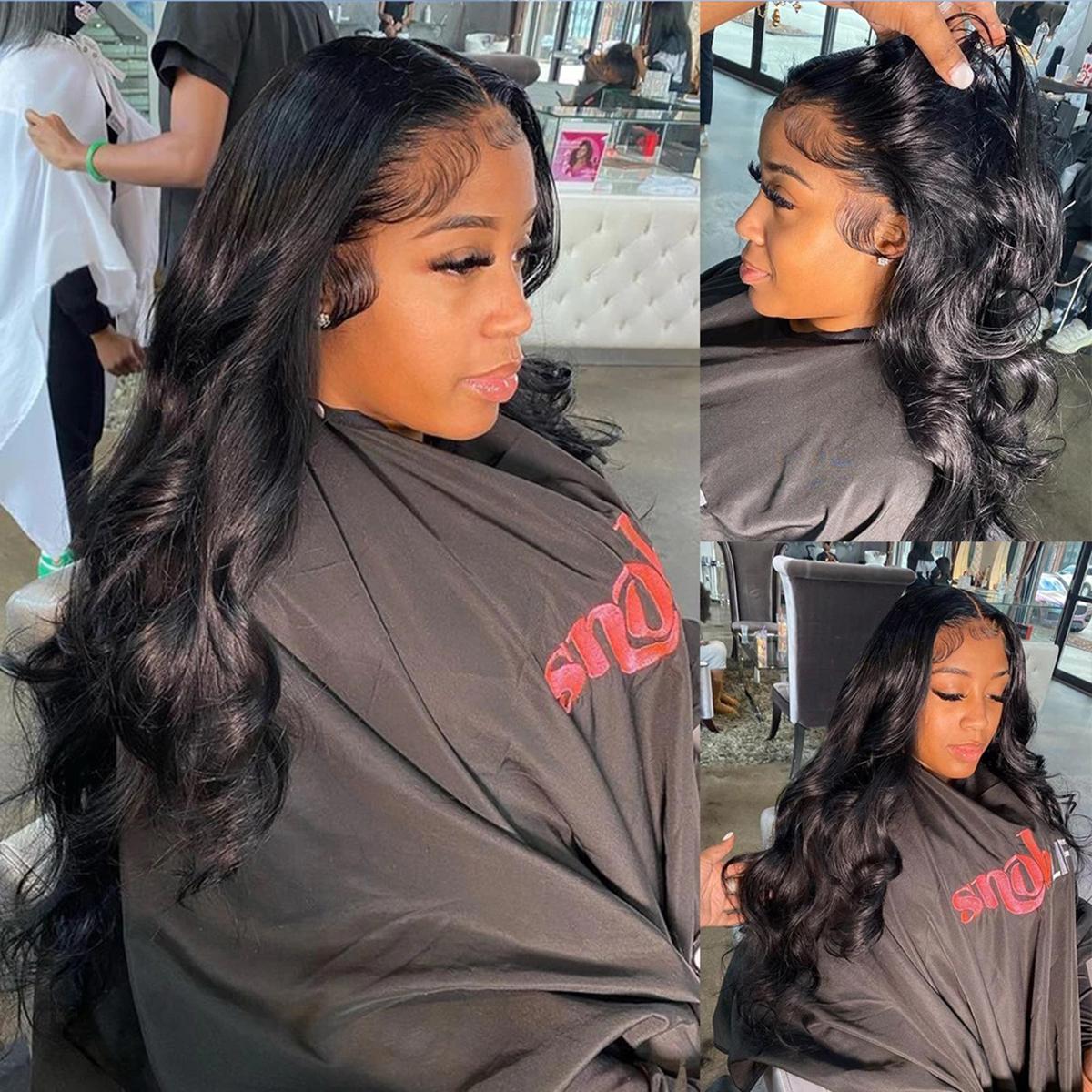 Bling Hair Body Wave 13x6 Lace Front Wigs Human Hair 180% Density Body Wave Lace Front Wigs Human Hair Pre Plucked Wigs Human Hair Wigs 13x4 HD Lace Frontal Wigs