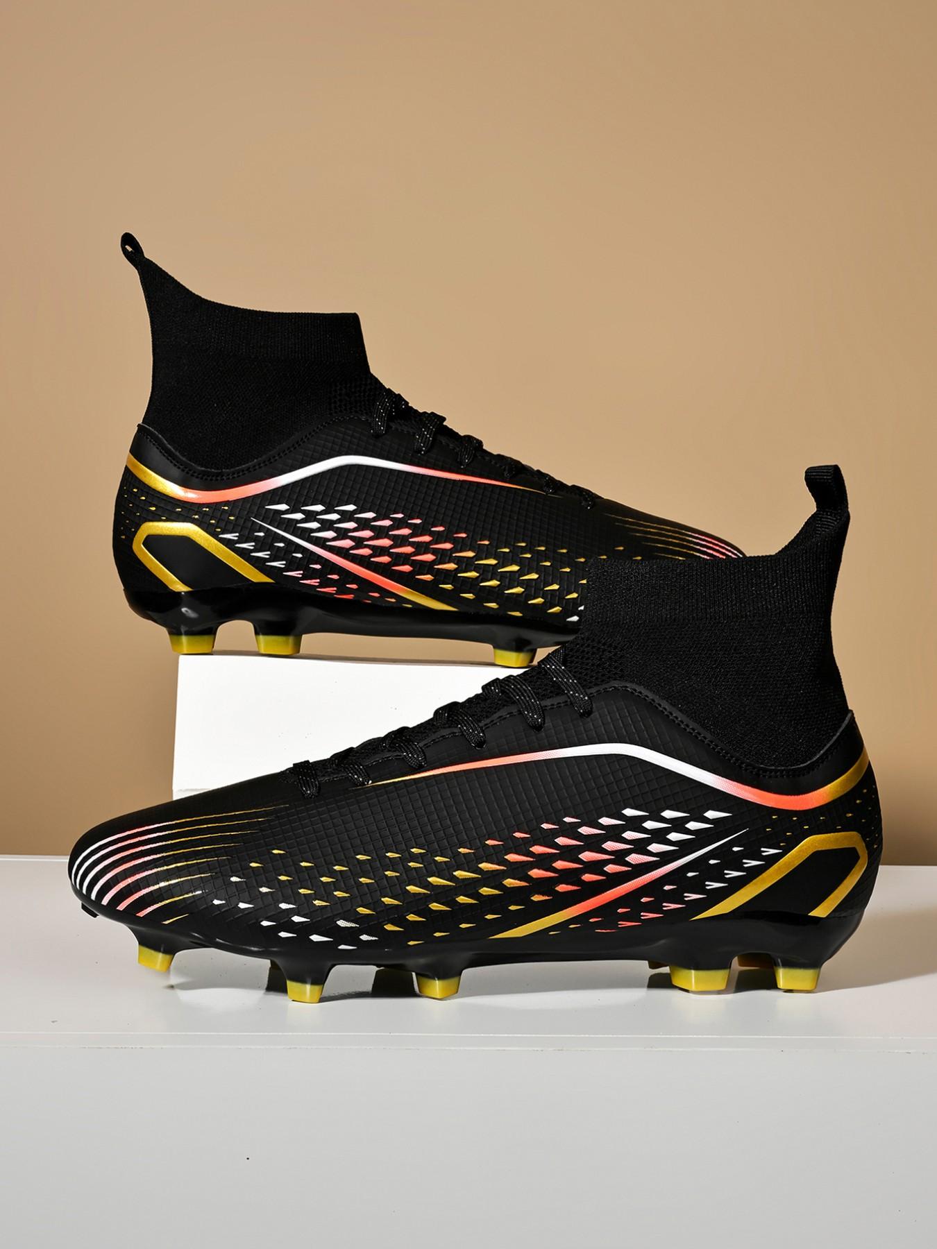 New Unisex Soccer Shoes, World Cup Ag Long Studs Anti-Slip Training Boots, Outdoor Grass Football Cleats, Professional Sportswear