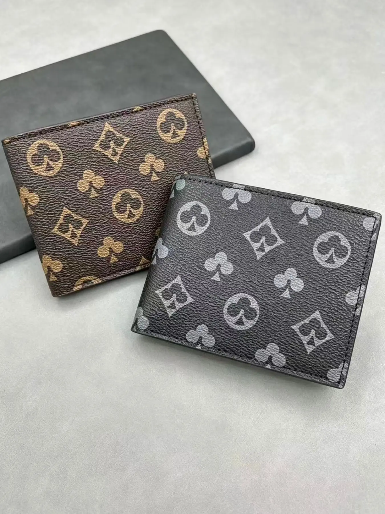 Men's Wallet with Fashion Print Design, Fashionable Credit Card Holder, Multi-Card Slots, Zipper Coin Pocket, Perfect Gift Choice for Holidays, Pu Card Holder