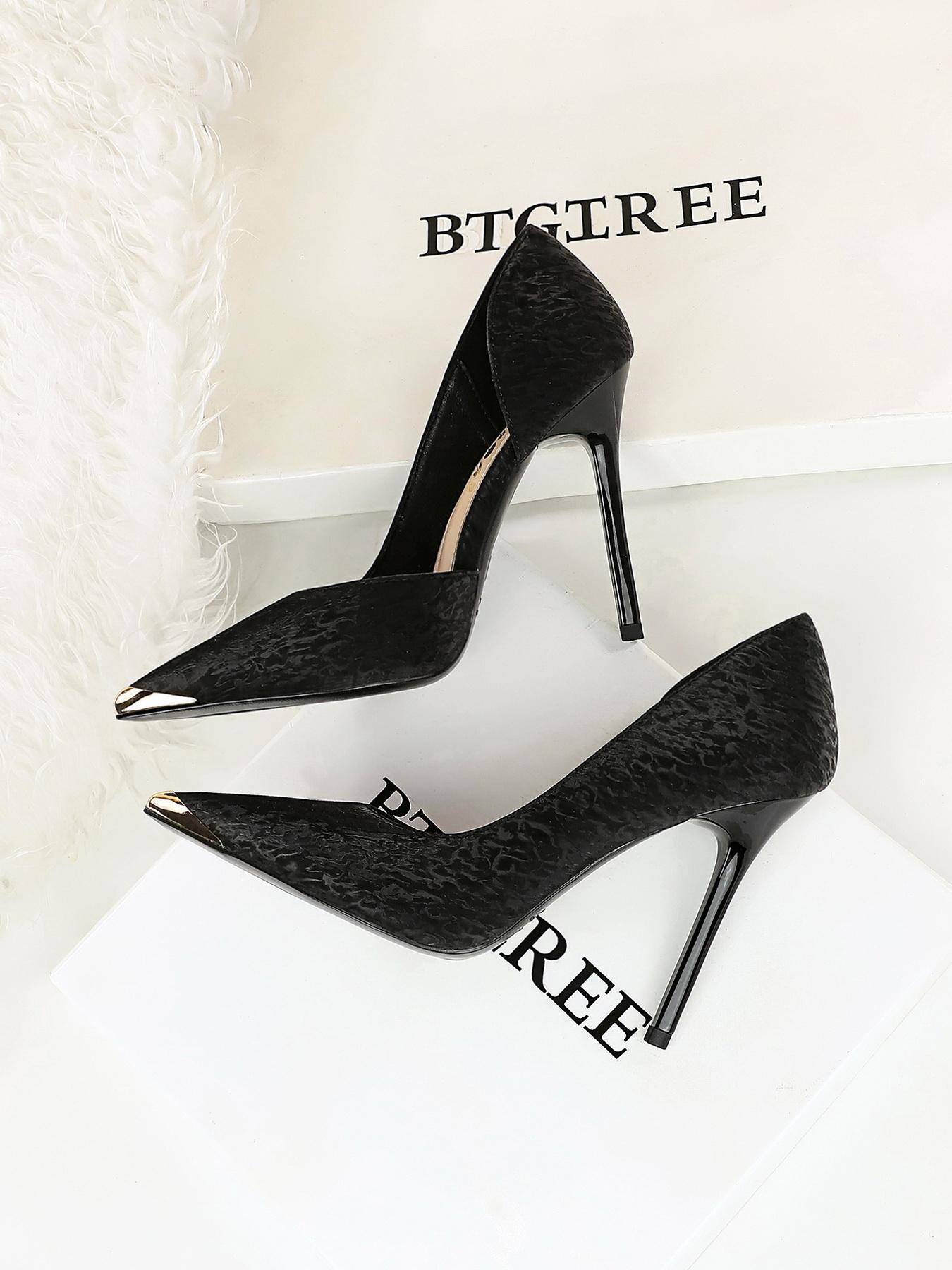 Women's Fashionable Lace Stiletto Heels, Elegant Pointed Toe High Heels for Party, Daily Clothing Decor for Women & Girls, Walking Shoes, Classy Stiletto Heels, Elegant Heeled Shoes