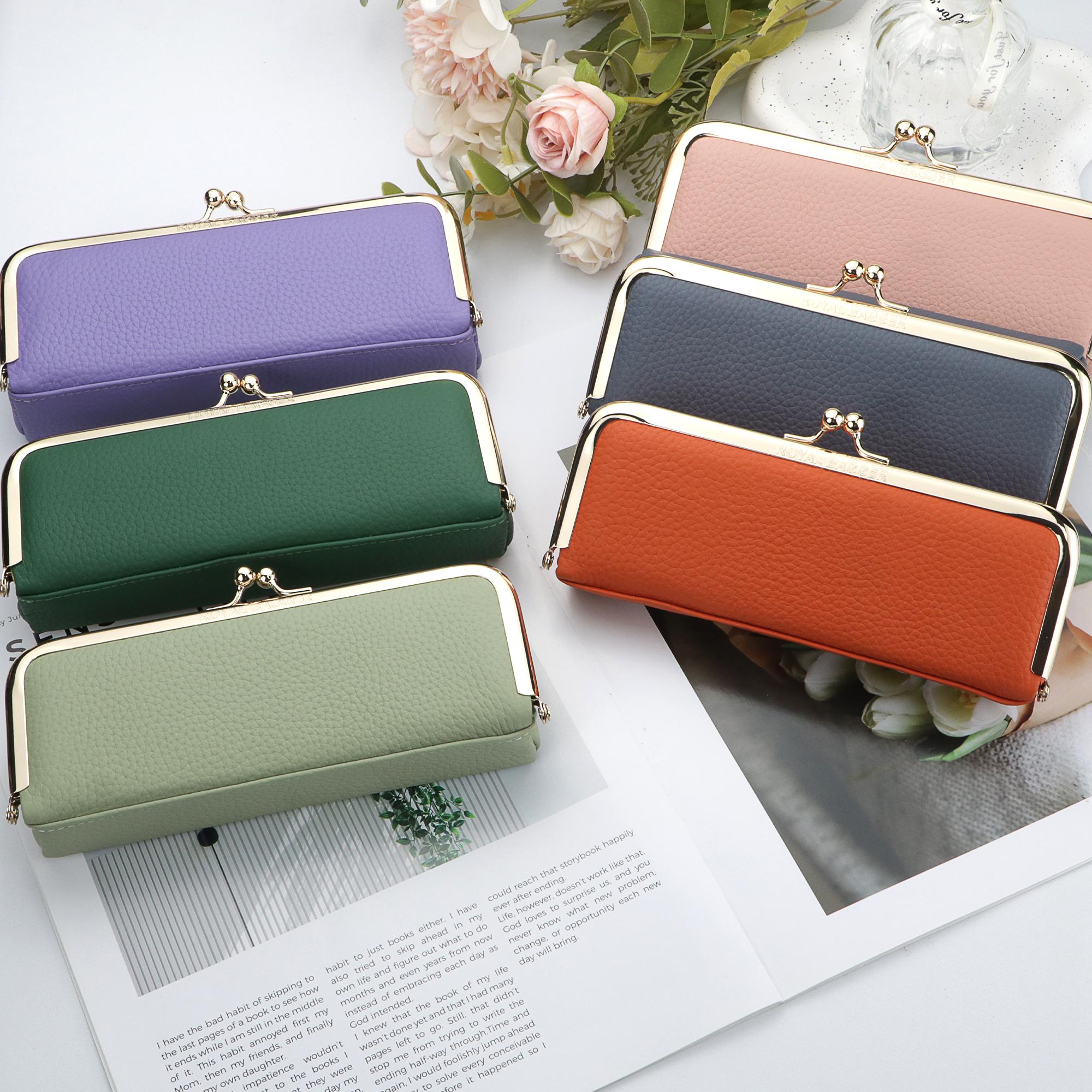 Royal Bagger Genuine Leather RFID Blocking Fashion Glasses Case, Pencil Bag with Kiss Lock, Organizer for Rings, Necklaces & Earrings for Women 4135 Lens Protective Mirrored Lens Royal Bagger Genuine Leather RFID Blocking Fashion Glasses Case, Pencil Bag with Kiss Lock, Organizer for Rings, Necklaces & Earrings for Women 4135 Lens Protective Mirrored Lens