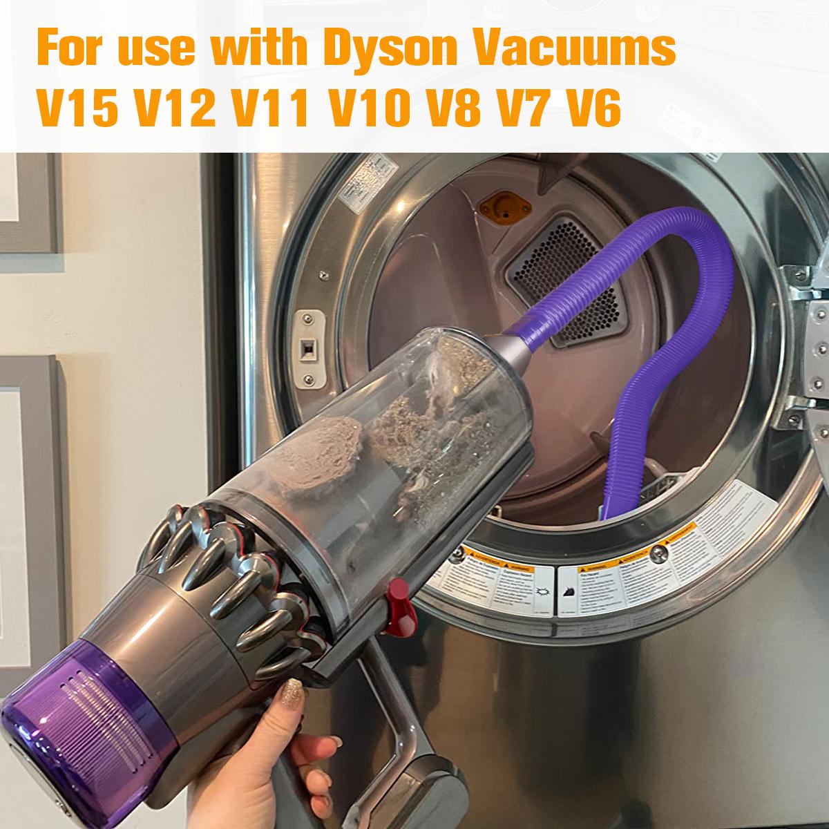 Drying Machine Vent Cleaner Kit Vacuum Hose Attachment for Dyson V15 V11 V10 V8 V7, Cotton Wool Remover, Essential Cleaning Tool