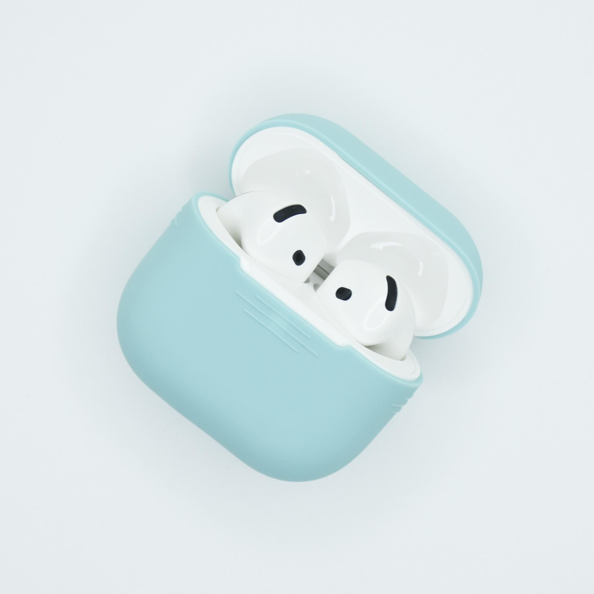Slim Fit Smooth Silicone Earbuds Case, Ultra-Light and Shockproof with Wireless Charging Support for Daily Use, Protection