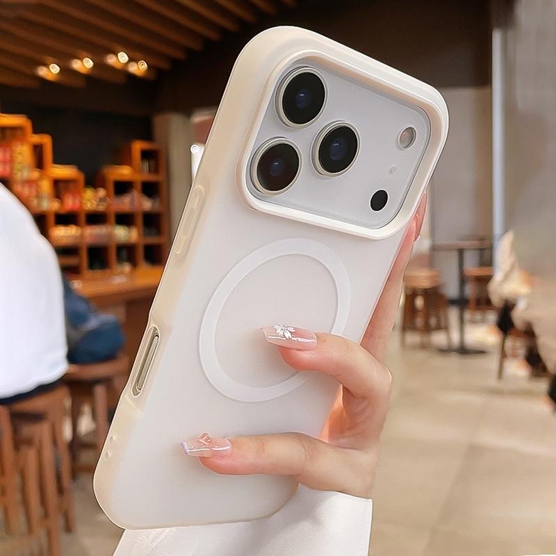 Phone Case - Luxury Candy-Colored 2-In-1 Magnetic Phone Case Compatible for Iphone 17 Pro Max, Air 16, 15, 14, 13, 12 Pro Max Plus Protective Cover, Frosted Soft Shell with Magnetic Wireless Charging, Shockproof Back Cover for 17 Pro Max