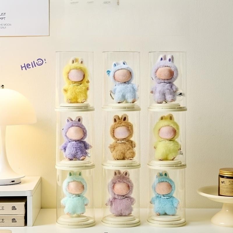 Mini Figure Dustproof Cover, Stackable Display Case, Storage Organizer Compatible with Labubu4.0, Christmas and Halloween Gift, Dustproof Storage Box