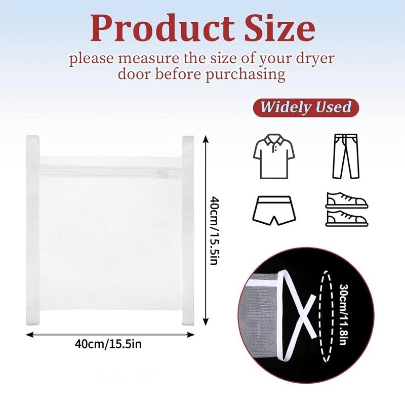 Sneaker Dryer Bag, 1 Count Durable Shoe Washing Bag with Elastic Straps, Laundry Bag for Sneakers, Washing Machine Drying Bag for Shoes, Clothing, and Laundry, Laundry Products