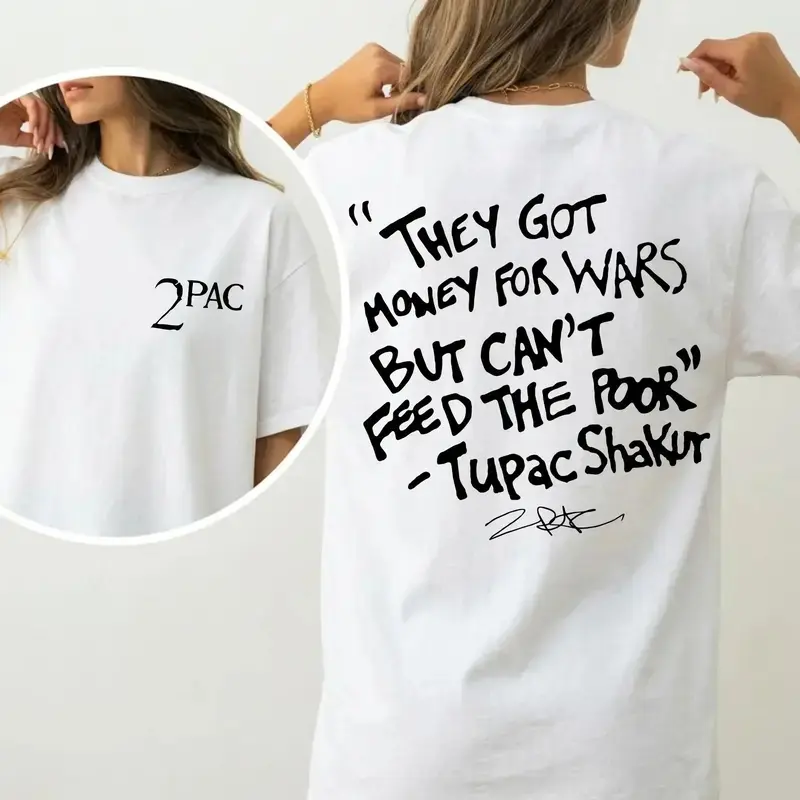 "90s Hip Hop Legend 'They Got Money For Wars' Print Sports Top - Round Neck, Breathable, Casual Everyday Vintage Rap Gift For Him"