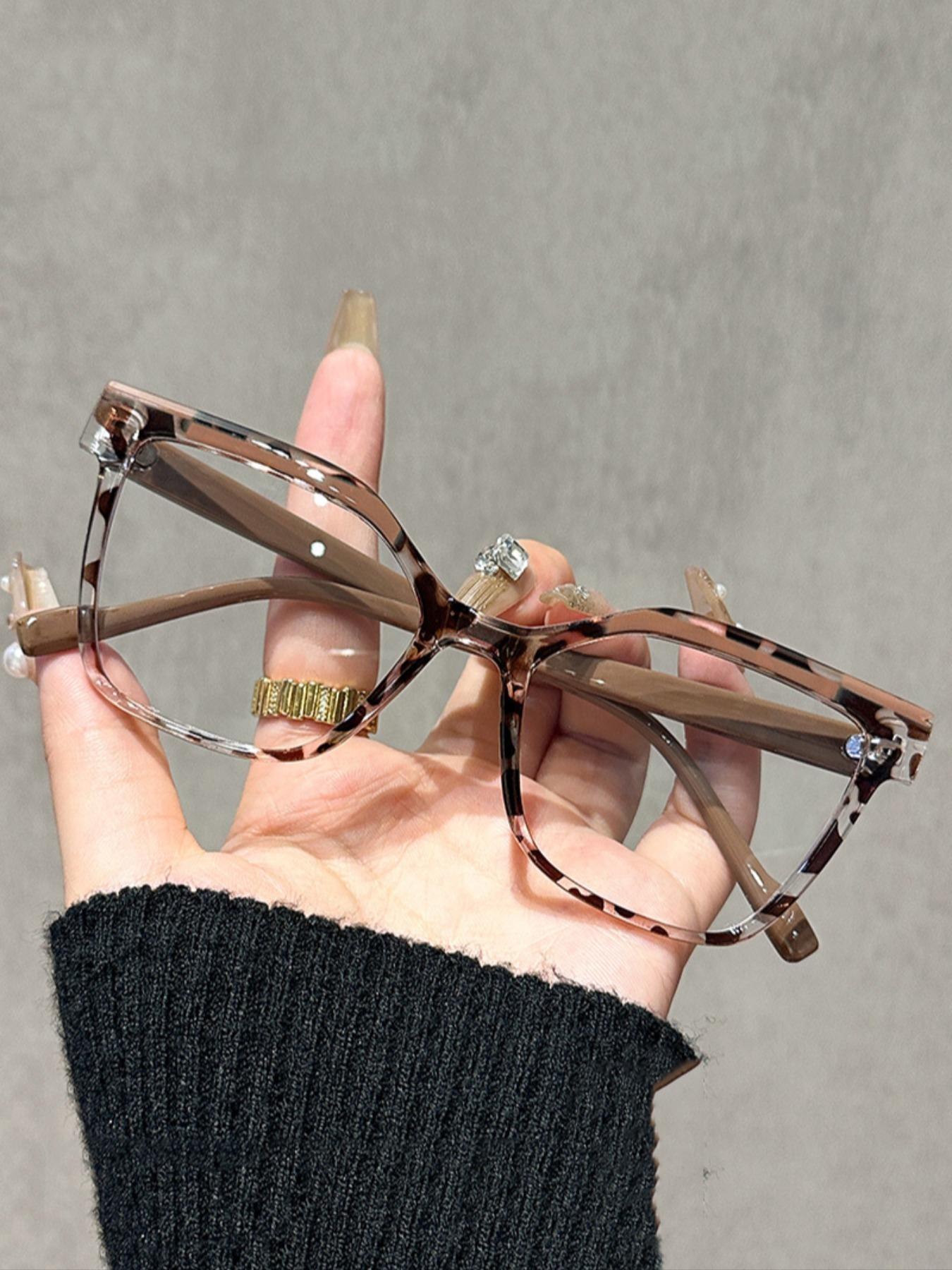 Reading Glasses with Metal Hinge - Minimalist Color Block Design, Fashion Presbyopic Eyewear +1.0 to +4.0