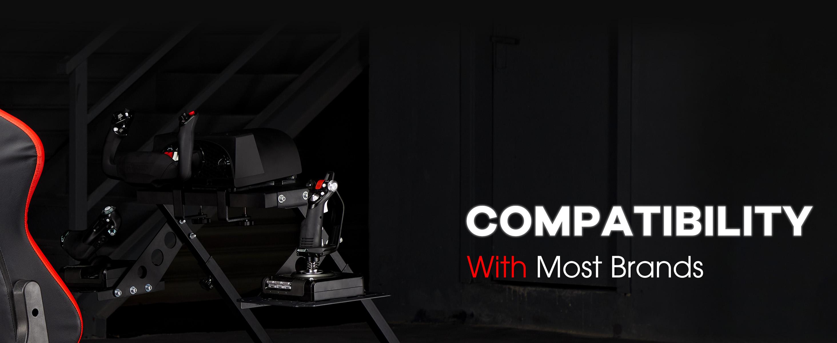 Dardoo Flight Simulator Cockpit with Seat Adjustable Fit G920 G29.Not Include Wheel Handbrake Shifter and Pedals