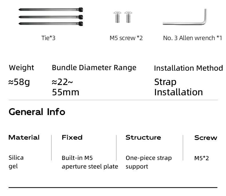 ROCKBROS Bike Bottle Holder Converter Adjustable Silica gel Shockproof Non-Slip Water Bottle Cage Adapter MTB/Road Bike Bottle Cage Handlebar Mount