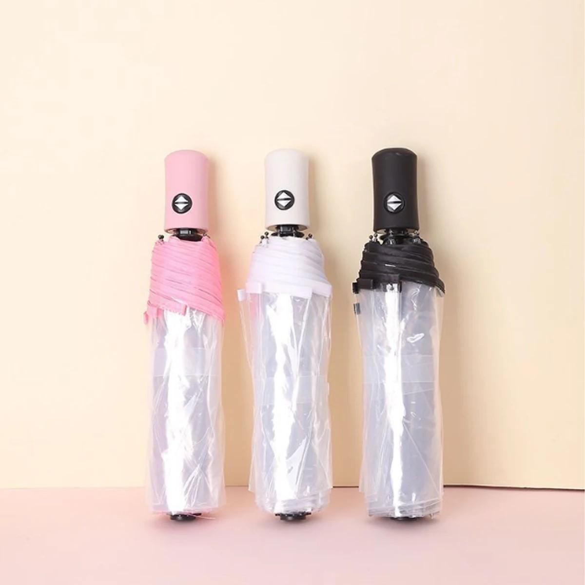 Automatic Foldable Transparent Umbrella, Waterproof Durable Portable, Ideal Gift for Friends, Perfect for Rainy Days