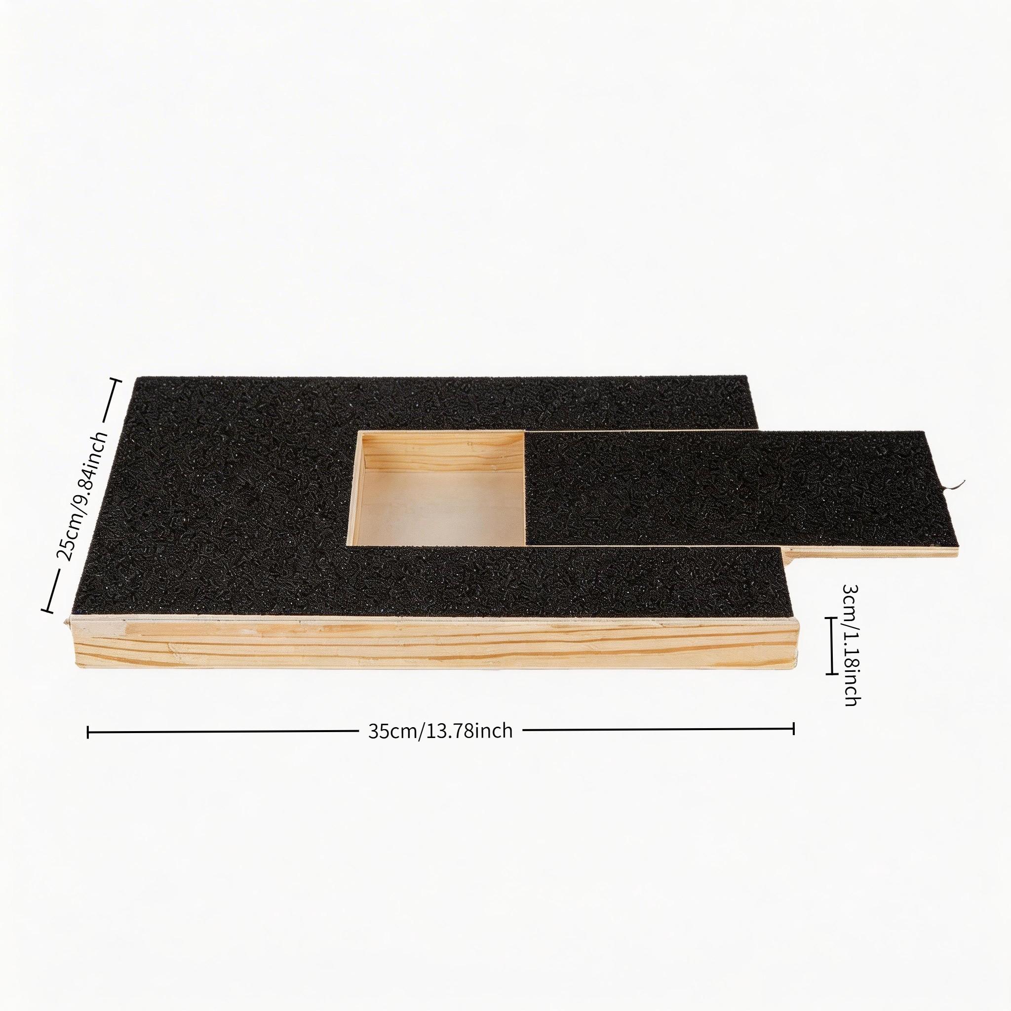 Wooden Pull-Out Dog Scratcher Board with 2 Replacement Sandpapers, Durable and Dust-Resistant, Pet Supplies, Paw Repair Board