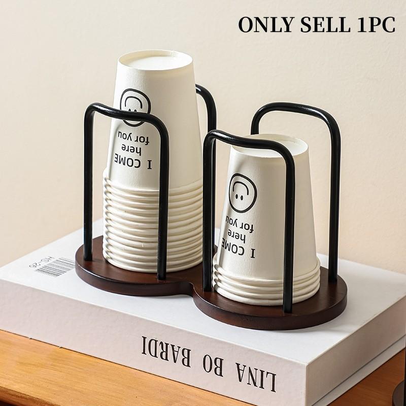 1PC Minimalist Cup Holder, Practical Disposable Cup Rack for Home & Coffee Shop, Multi-Function Dispenser, Storage Organizer for Living Room Table, Dining Bar Counter