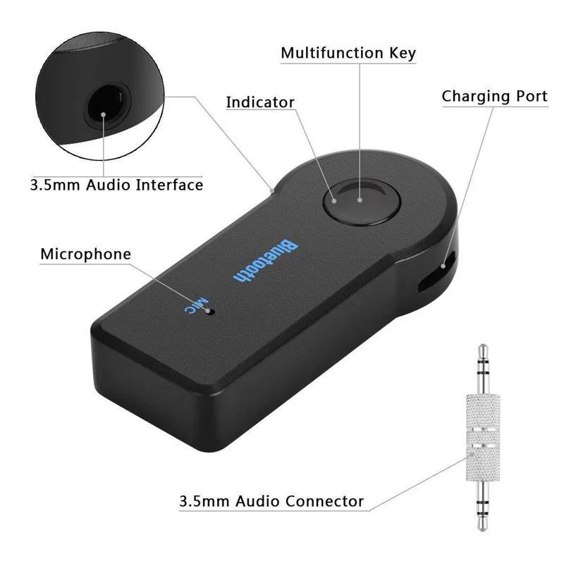 2 in 1 wireless Bluetooth 5.0 receiver 3.5mm jack for car music audio aux A2DP headphone transmitter adapter reciever handsfree max superbox s6