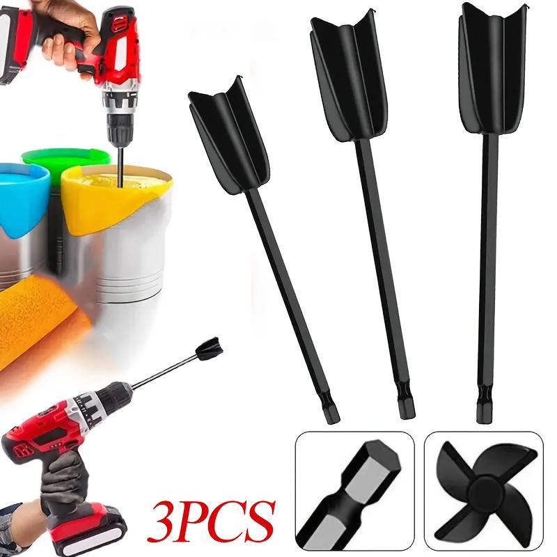 3-Pack Reusable Paint Stirrers, Epoxy Resin Mixer Accessories, Durable Non-Stick Plastic Blades, Comfortable Handle, Efficient Mixing