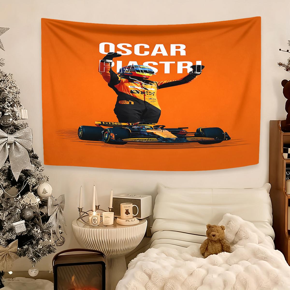 Oscar Piastri connection  Tapestry, Exquisite Patterns, Soft Fabrics, Perfect for Sofa or Bed Decoration, Comfortable Home Decoration, Bohemian Home Decoration