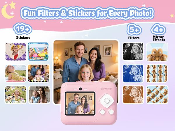 Instant Print Camera for Kids, HD Digital Camera, Christmas Birthday Gifts for Kids, Portable Toy Camera with 32GB SD Card & 3 Rolls Printing Paper,