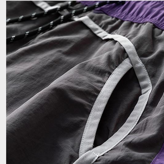 2026 Summer New Men's Quick-Dry Shorts, Ice-Cool Sports Outdoor Beach Shorts, Quick-Dry Shorts with Contrasting Color Waist and Side Curved Line Splicing, Versatile Outdoor Fitness Beach Shorts #   SummerWins