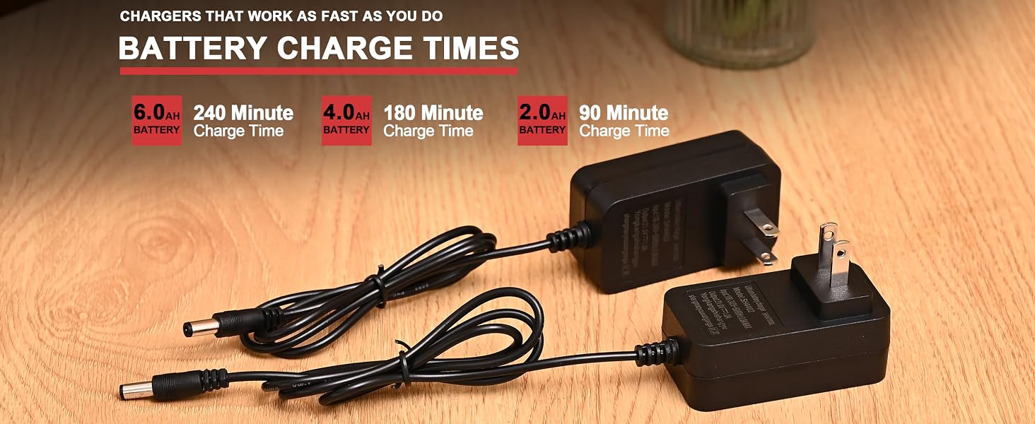 2-Pack 21V Lithium-Ion Battery Charger Adapter (Battery Not Included) with 1A Charger Cord, Flame Retardant Shell, Compatible Plug for Power Tools, 2-Pack Charger 2-Pack 21V Lithium-Ion Battery Charger Adapter (Battery Not Included) with 1A Charger Cord, Flame Retardant Shell, Compatible Plug for Power Tools, 2-Pack Charger