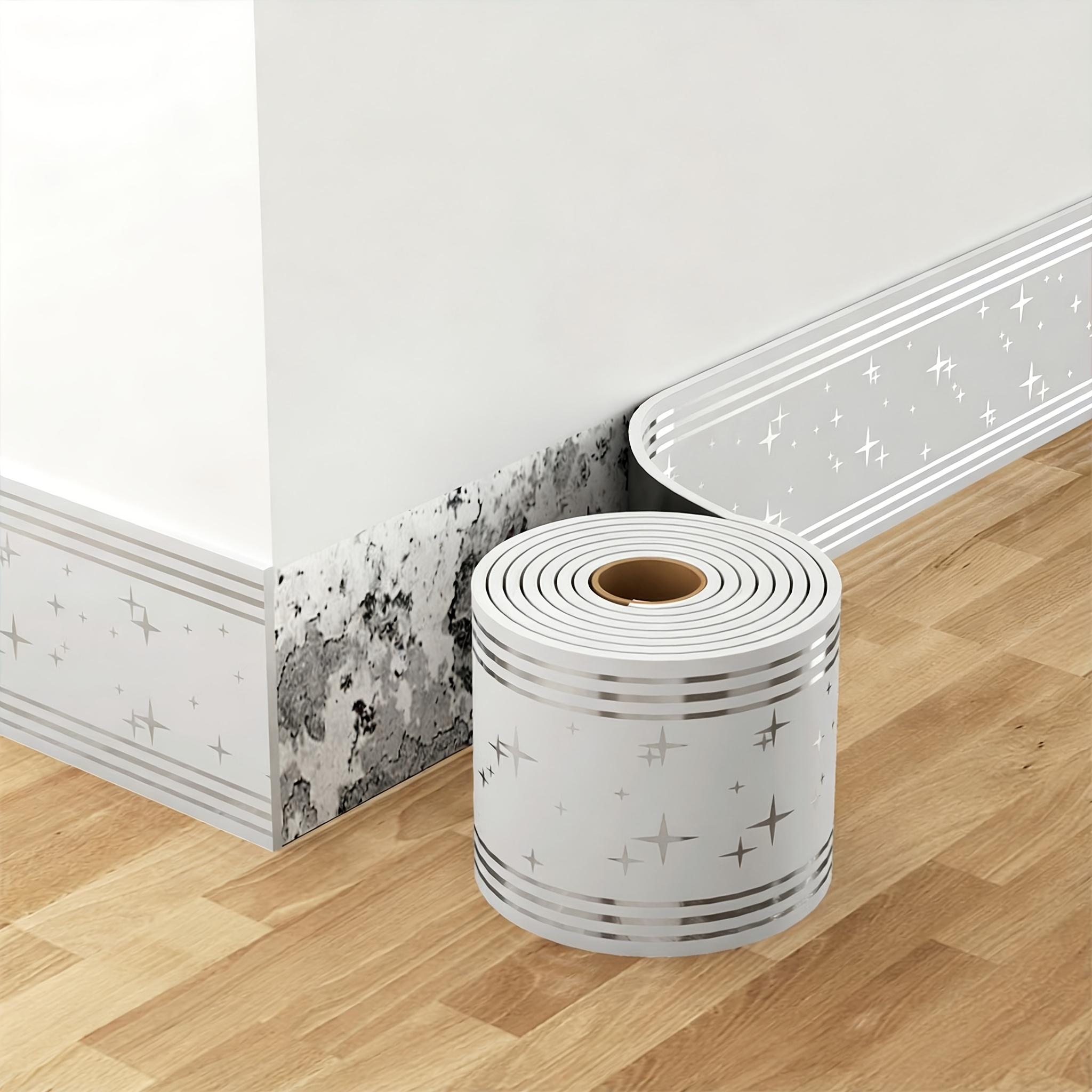 Self-Adhesive Baseboard Wall Border Strip, Thick Waterproof Decorative Trim for Windowsill & Door Frame, 500cm X 10cm
