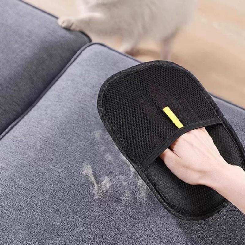 Cat Dog Pet Hair Removal Glove, Upgraded Efficient Beauty Glove, Reusable Cat Dog De-Shedding Tool, Suitable for Sofa Furniture Carpet Curtains