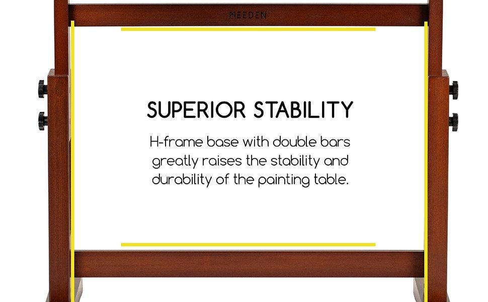 MEEDEN Wood Drafting Table,Artist Drawing Table with Height Adjustable & Tilting Large Surface Tabletop,Studio Painting Table,Art Craft Desk for Writing,Reading,Working Desk,Walnut Color