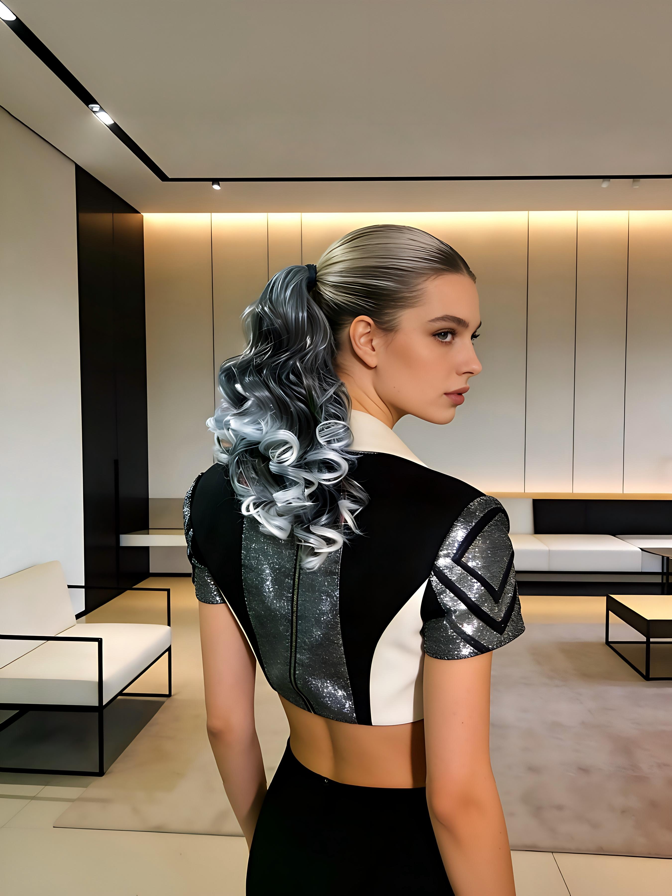 Multi-Color Claw Clip Ponytail Hair Accessory, 14 Inch Wavy Synthetic Fiber, Heat Resistant, Daily Use, Fashionable Hairstyle Solution