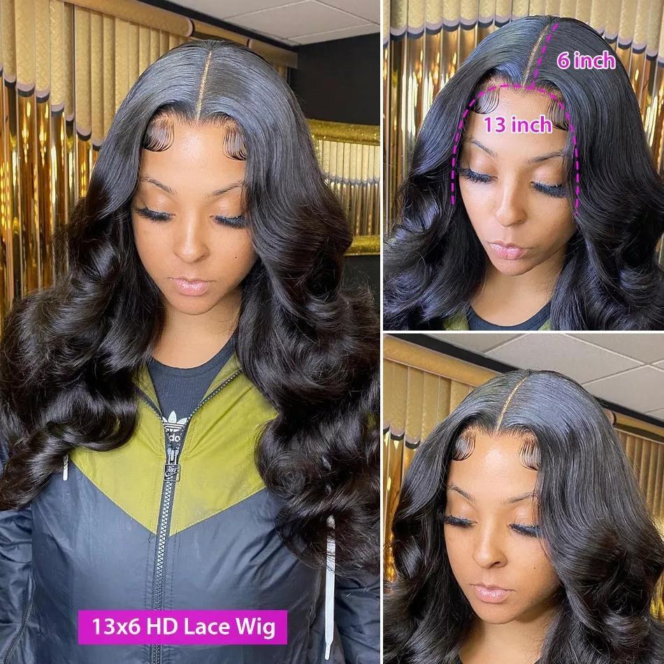 Tuneful HD Transparent 13x6 Lace Front Human Hair Wigs Raw Indian Body Wave Pre Plucked Human Hair HD Lace Frontal Wigs