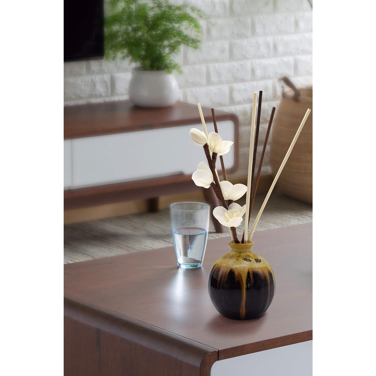 50 count Black Reed Diffuser Sticks Refill Replacement 10 inch  Essential Oil Aroma Reed Diffuser Sticks (Black-50pcs)